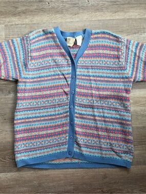 Vintage Erica & Co Fair Isle Cardigan 2X